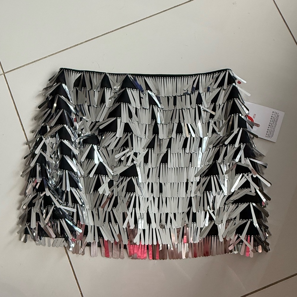 Gianni Bini Stylish Silver Women's Skirt